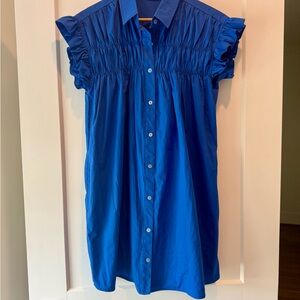 Avara Blue Ruffled Women's Dress